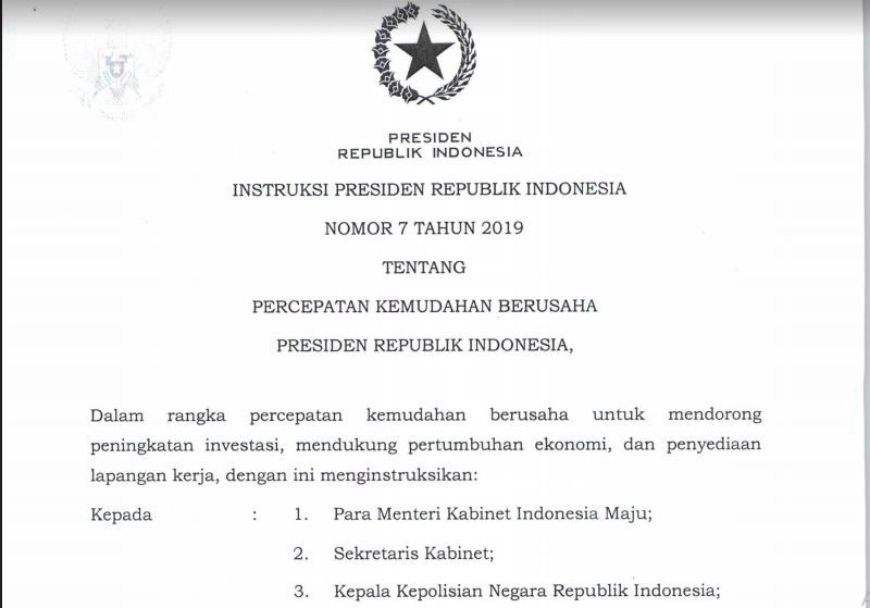 Iklan Non Niaga Inilah Inpres No 7 2020 Tentang Percepatan Kemudahan 