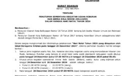 Natal 2024, Pemkot Balikpapan Atur Operasional Hiburan untuk Jaga Kekhidmatan