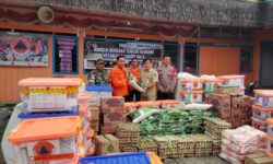 Banjir Mulai Surut, BPBD Nunukan Distribusikan Bantuan ke Lumbis Hulu